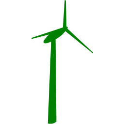 256x256 Green Windmill Icon