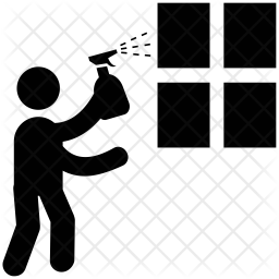 256x256 Window Cleaning Icon Of Glyph Style
