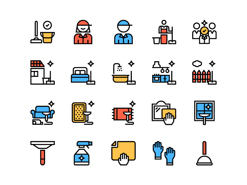 800x600 Cleaning Icons