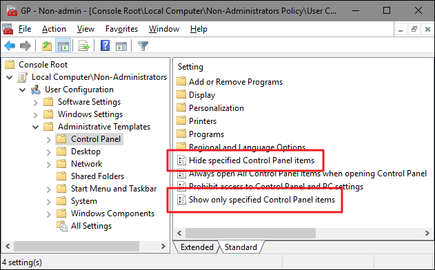 631x392 How To Hide Items From The Control Panel In Windows