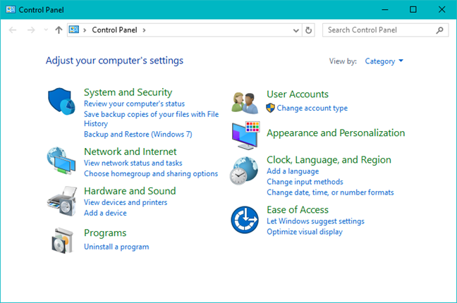 648x430 The Control Panel In Windows