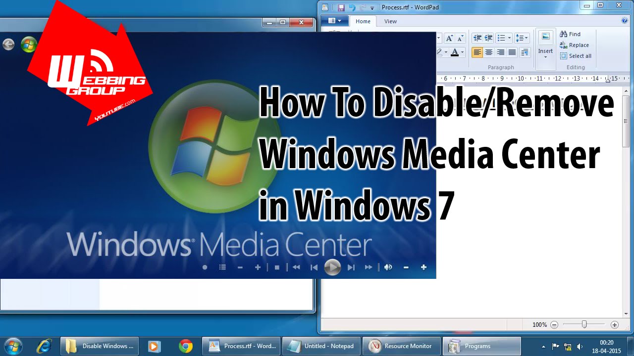 1280x720 How To Disable Windows Media Center