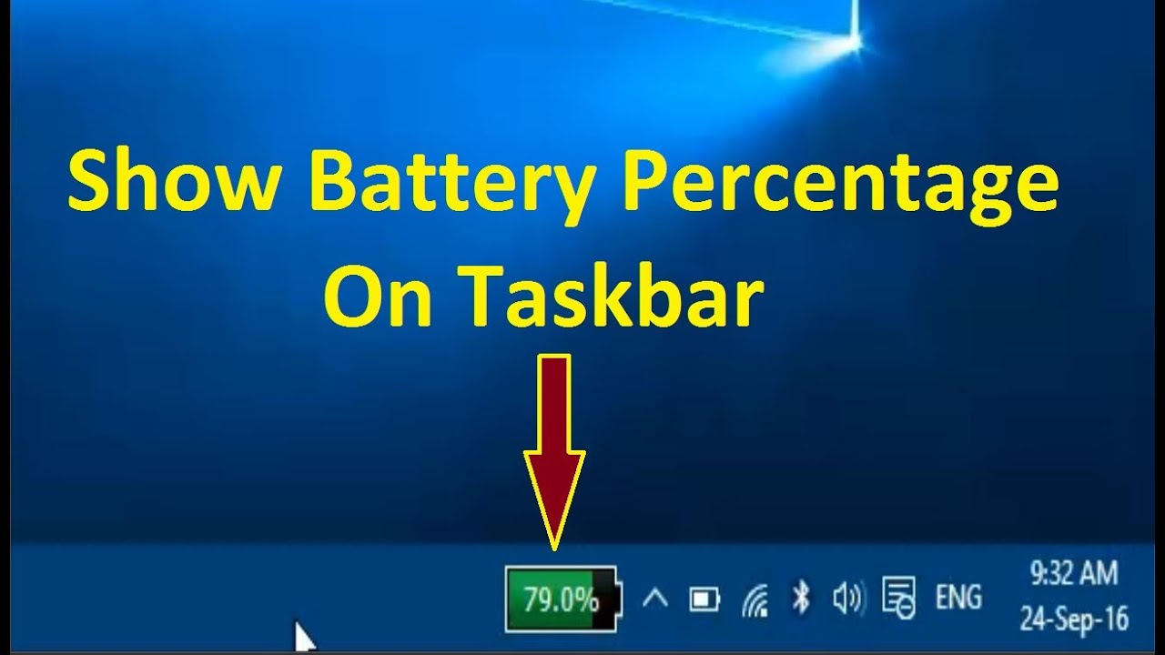 1280x720 Show Battery Percentage On Taskbar In Windows