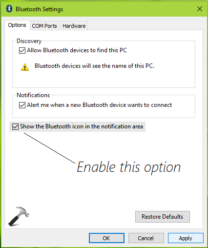 426x508 Fix Bluetooth Icon Missing From Windows Taskbar