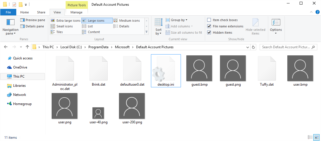 Windows 10 Default Icon Size