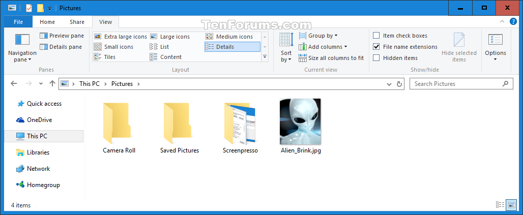 1028x423 Reset Folder View Settings To Default In Windows Tutorials