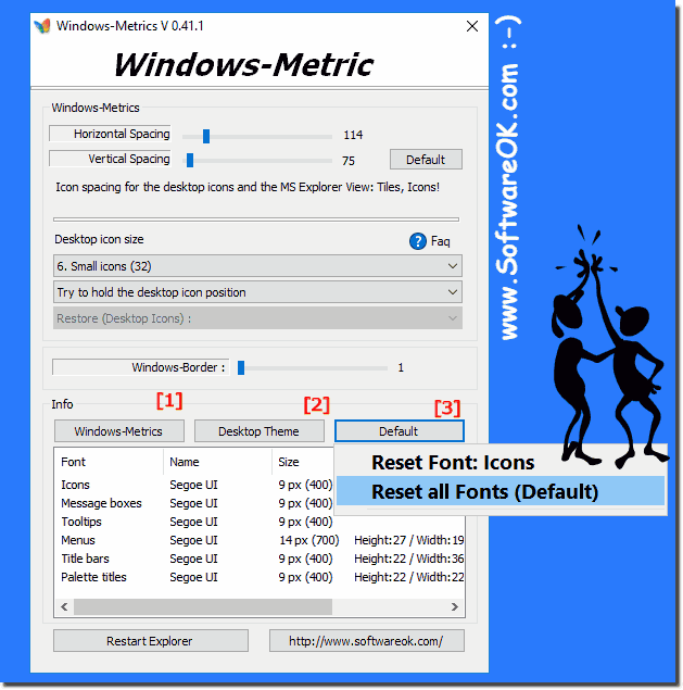 629x635 Change The System Fonts, Title, Caption, Menus, Icons In Windows