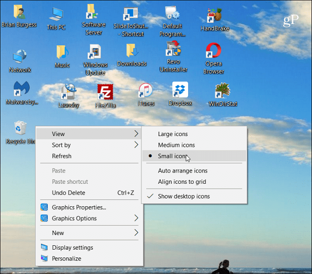 Windows 10 Desktop Icon Size / How to make desktop icons smaller in