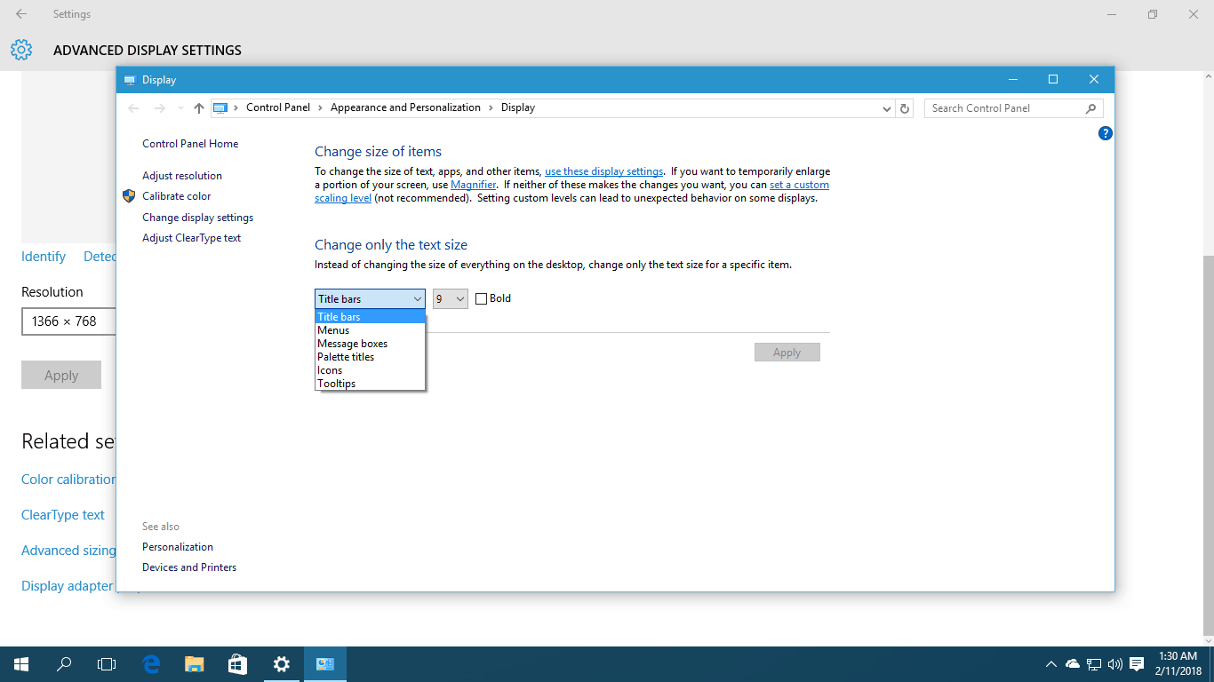 How To Change Font Sizes And Icon Sizes In Windows 1366x768 How To Change Font Sizes And Icon Sizes In Windows