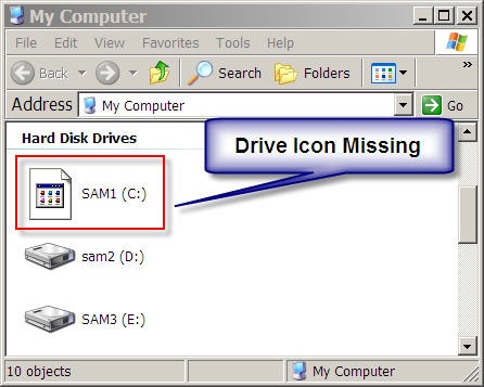 Drive Icon Missing Drive Icon Changed In Windows 446x357 Drive Icon Missing Drive Icon Changed In Windows