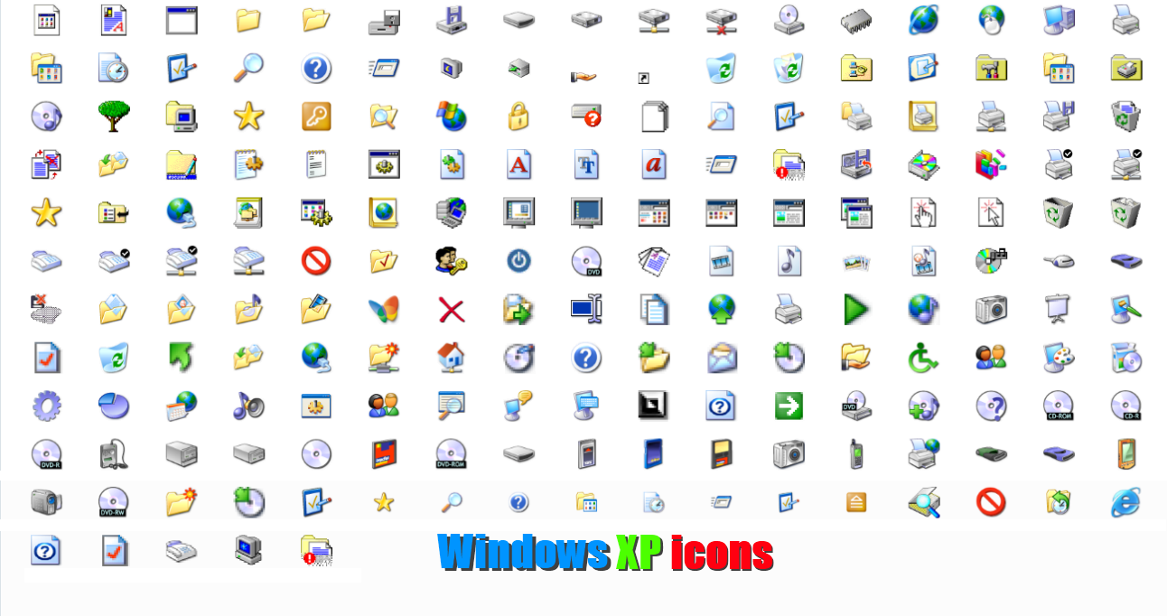 1292x682 Windows Xp Icons