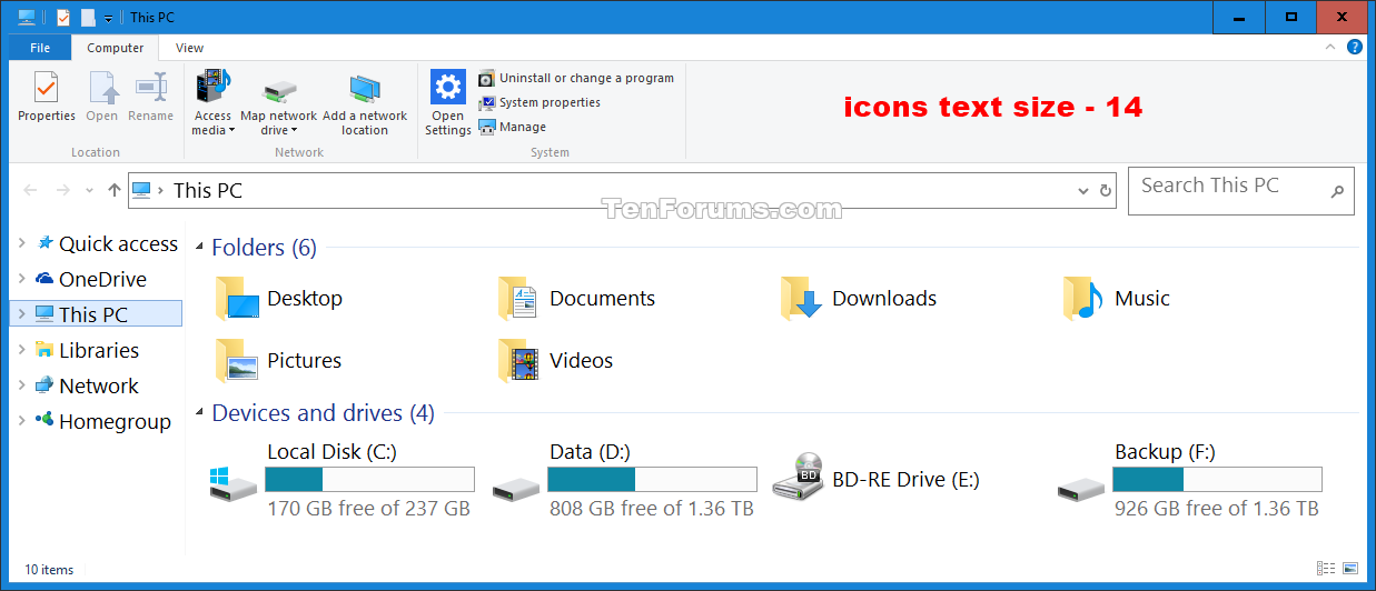 1237x532 Change Icons Text Size In Windows Tutorials
