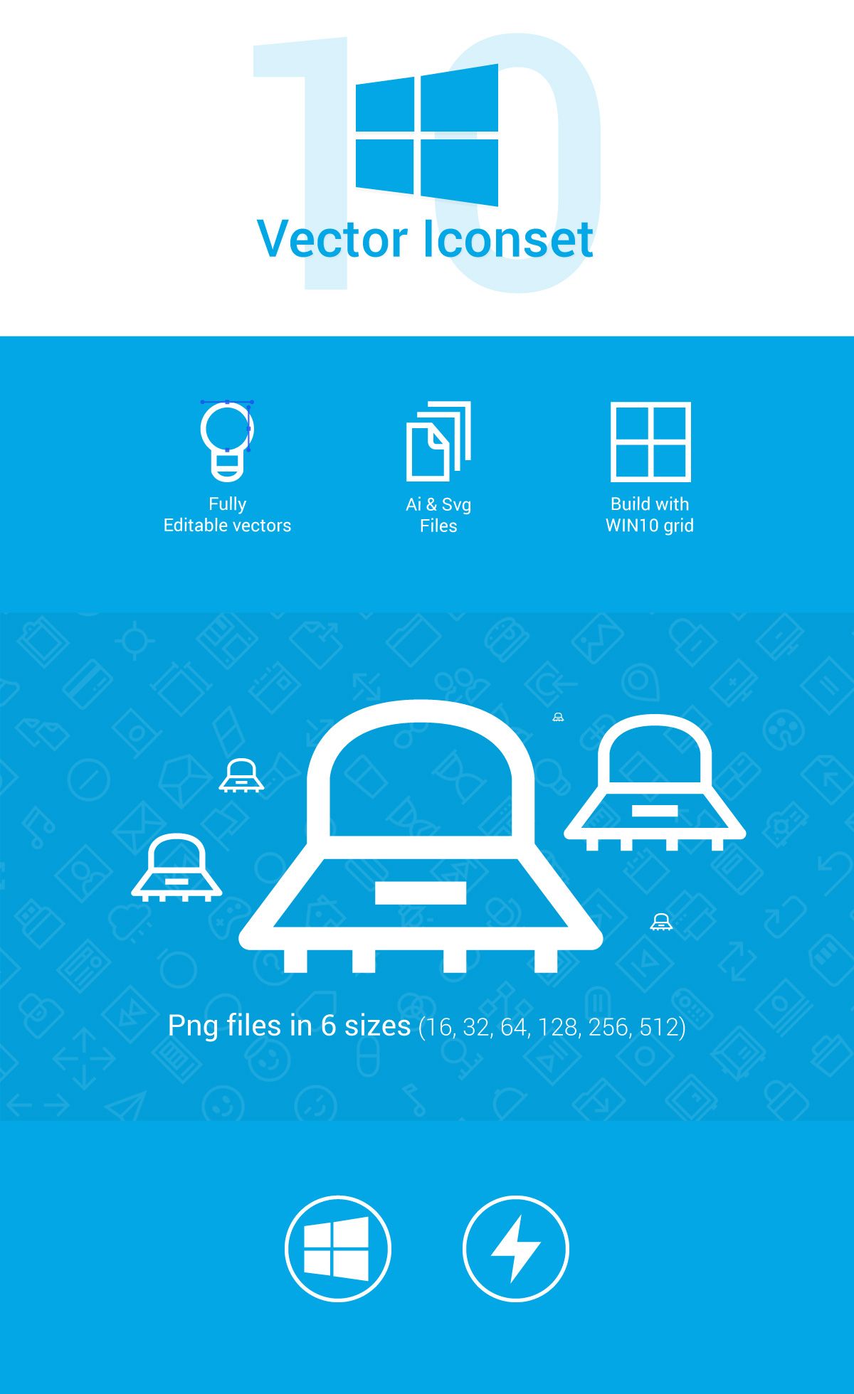 1200x1960 Windows Vector Icon Set