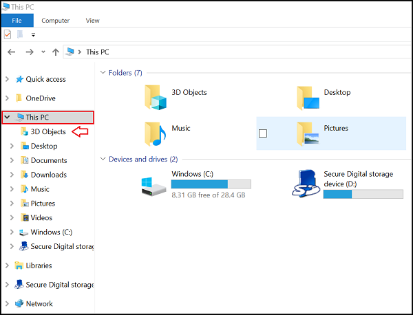 Remove Objects Folder Under This Pc In Windows 600x458 Remove Objects Folder Under This Pc In Windows