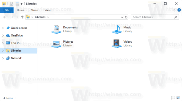 Restore Default Libraries In Windows 600x334 Restore Default Libraries In Windows