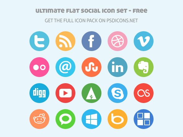 590x443 Round Free Social Bookmarking Icons Omk Download To Windows