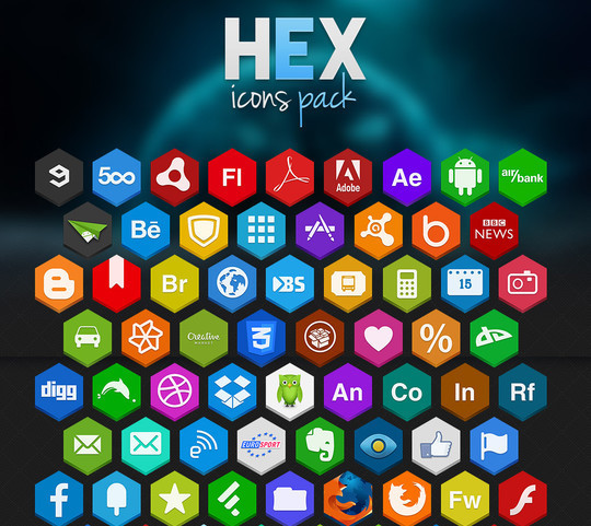 540x481 Free Hexagon Icon Sets Photoshop