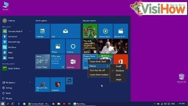 Change Icon Size In The Start Menu In Windows 630x354 Change Icon Size In The Start Menu In Windows
