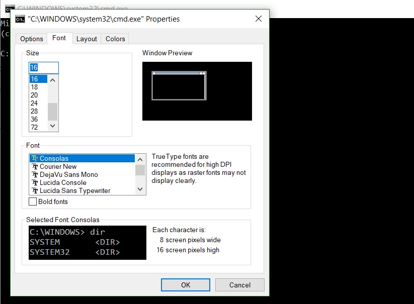 823x605 How To Change The Command Prompt Font Size On Windows