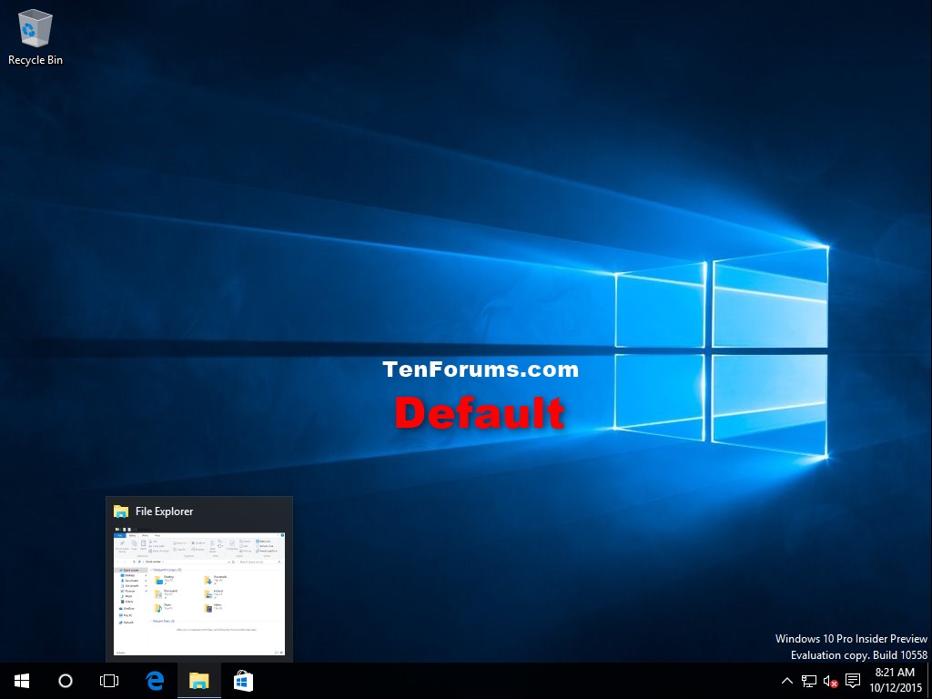 1024x768 Change Size Of Taskbar Thumbnails In Windows Tutorials
