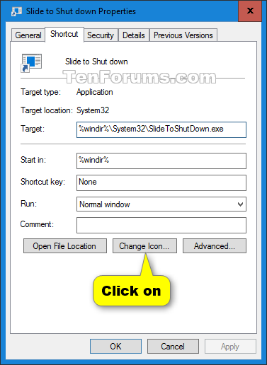 377x516 Create Slide To Shut Down Shortcut In Windows Tutorials