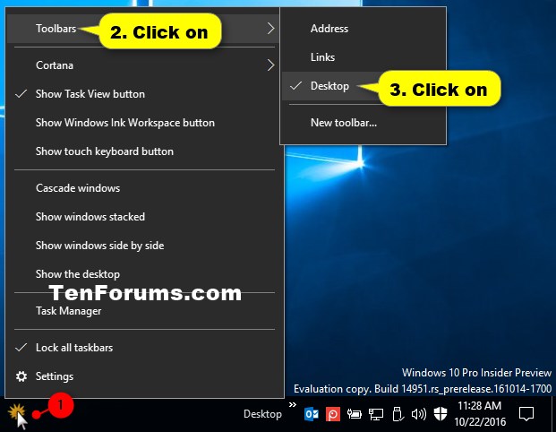 621x482 Remove Toolbars On Taskbar In Windows Tutorials