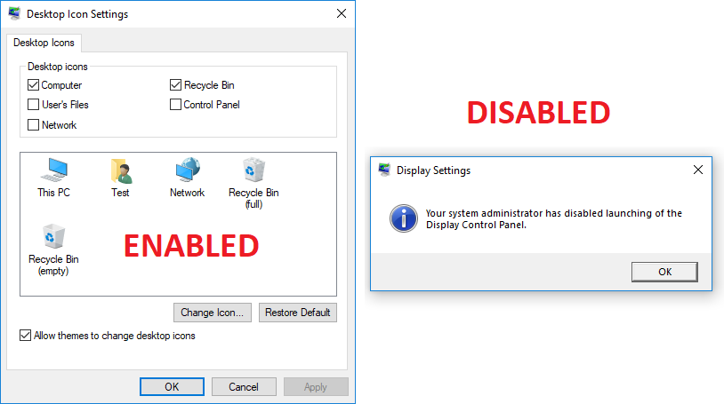 814x455 Prevent User From Changing Desktop Icons In Windows