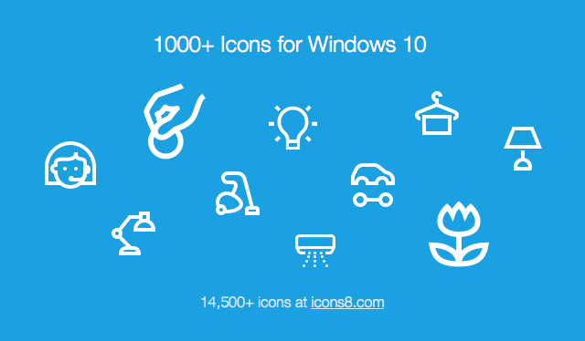 windows 10 white icon pack