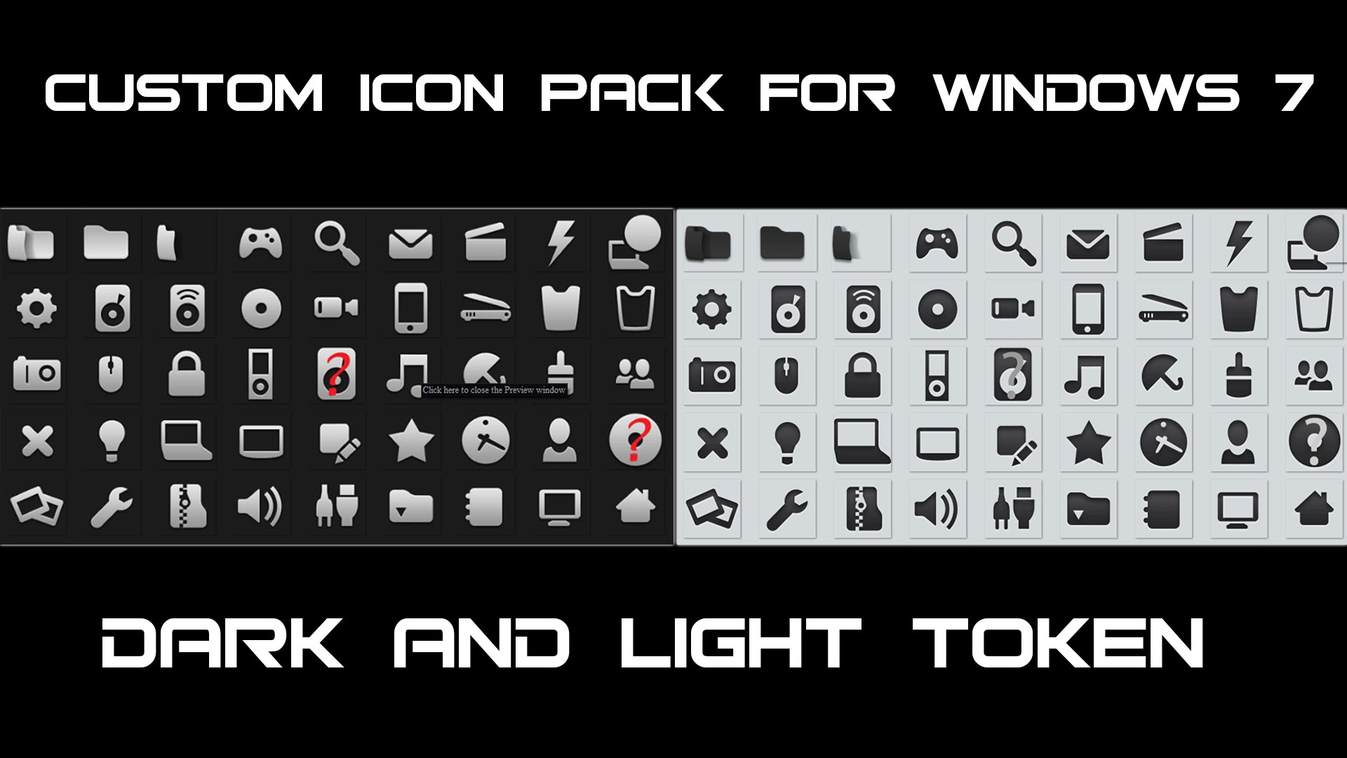 black and white windows 10 icon pack