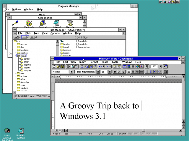 640x480 Happy Anniversary, Windows Microsoft's Early