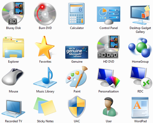 how to set desktop icon in windows 7