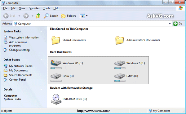 600x369 Vista Drive Status Get Windows Vista And Drive Status Bar