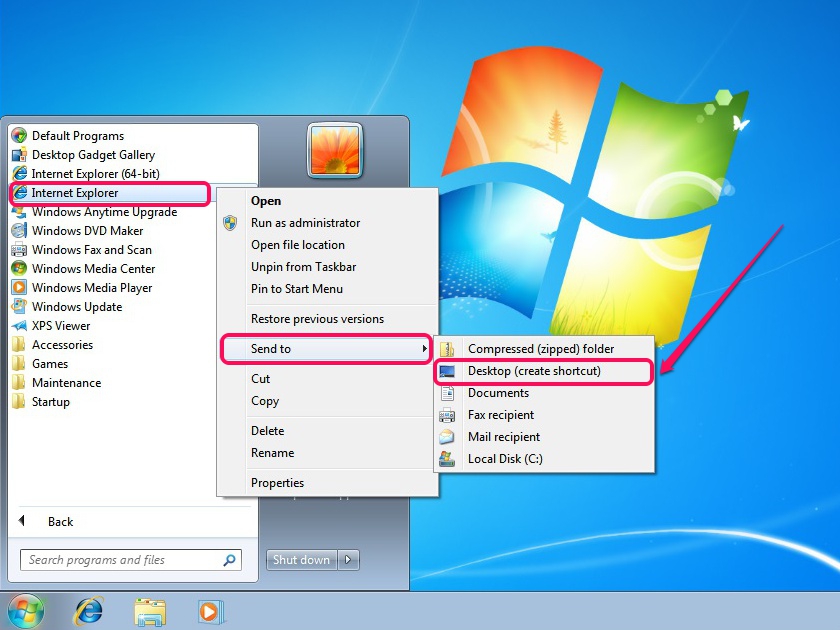 840x630 How To Add An Internet Explorer Icon To The Desktop In Windows