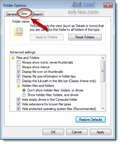 411x496 Changing Windows Explorer Settings