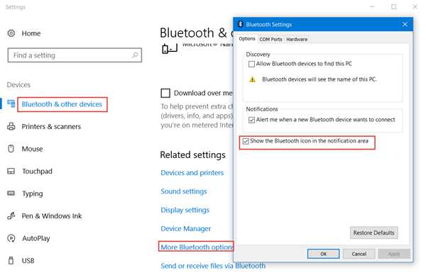 Bluetooth Icon Missing In Windows Action Center 600x388 Bluetooth Icon Missing In Windows Action Center