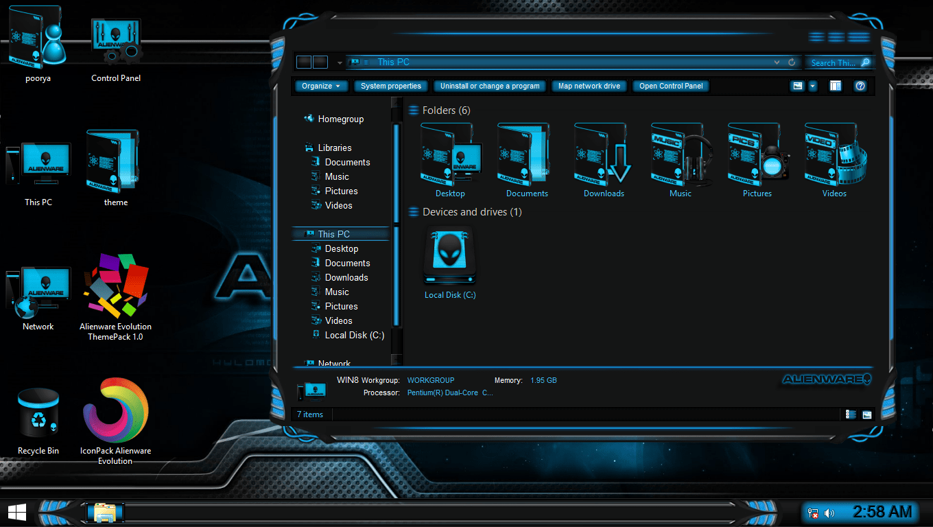 1360x768 Alienware Evolution Iconpack