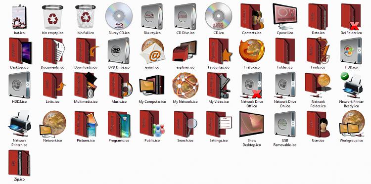 750x372 Maroon Icon Pack