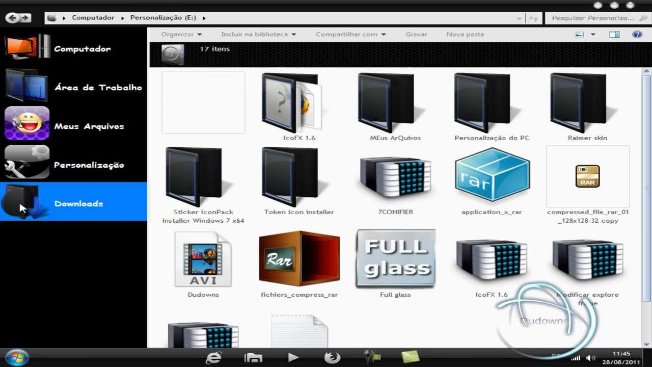 1280x720 Icon Pack Installer Blue Icon Full Glass