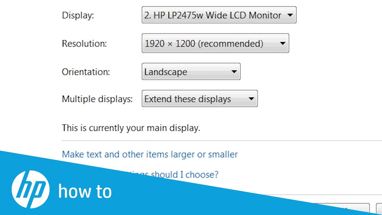 1280x720 Changing The Display Settings In Windows Hp Computers Hp