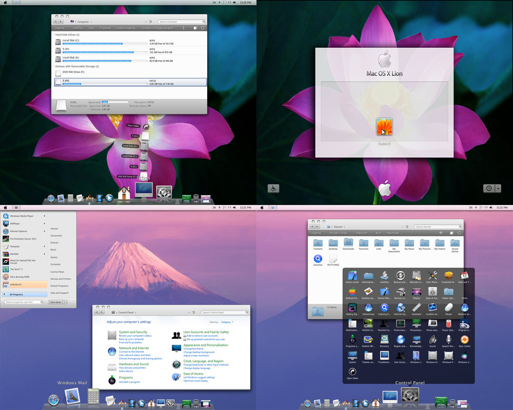 1000x800 Mac Os X Lion Theme Transformation Pack For Windows Now