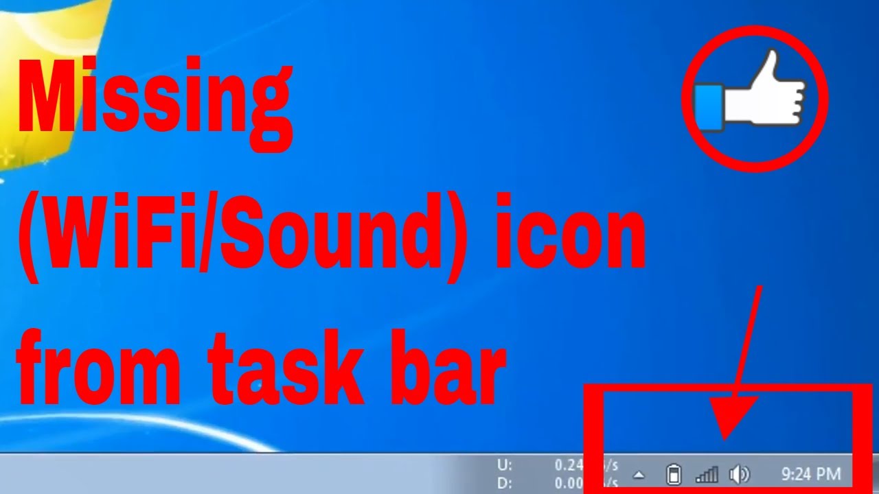 1280x720 Wifi Icon Missing On Task Bar Windows