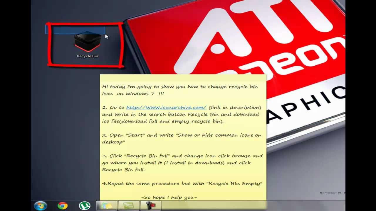 1280x720 How To Change Recycle Bn Windows