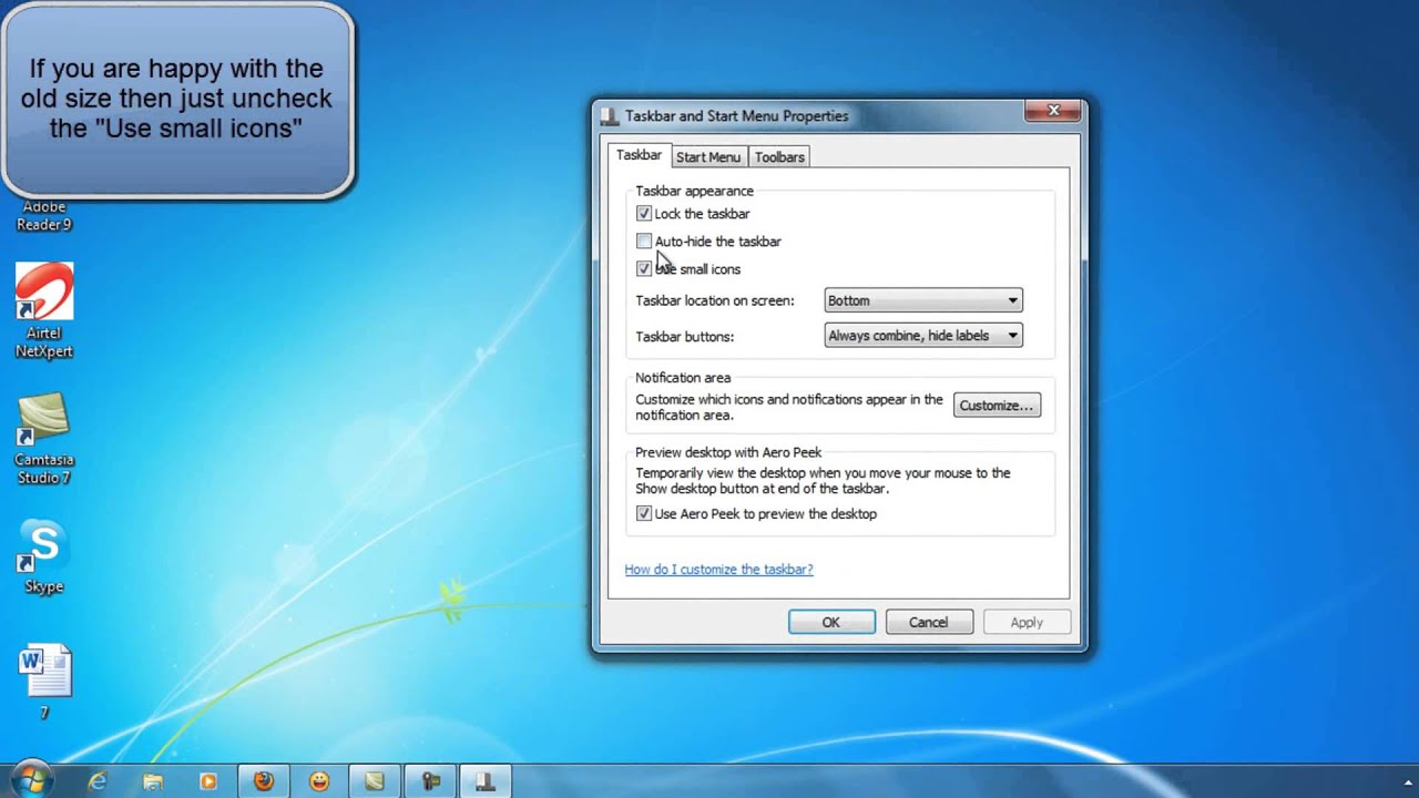 1280x720 How To Make Taskbar Icons Smaller In Windows