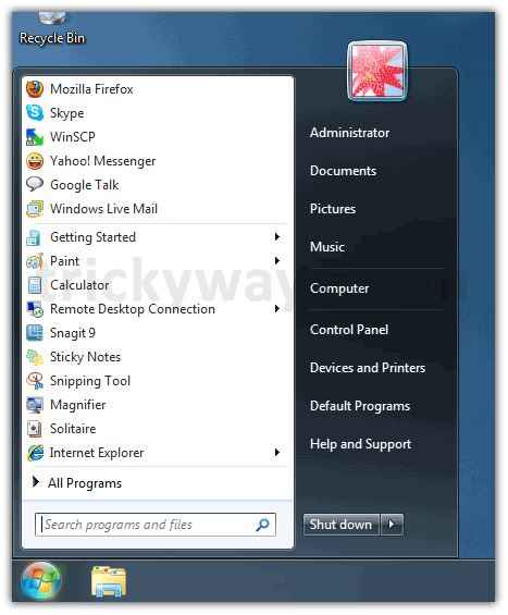 467x565 How To Make The Start Menu Icons Smaller In Windows And Vista
