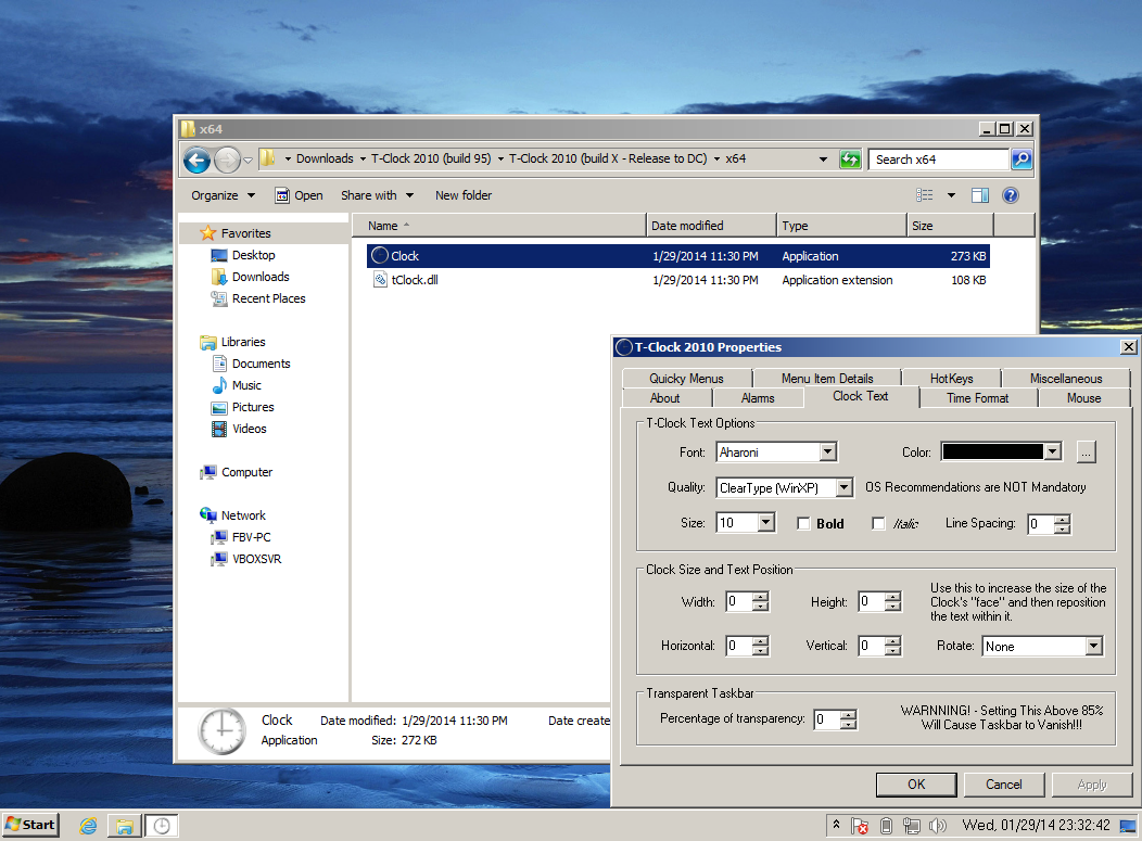 Windows system tray. T-Clock 2010. T-Clock. TCLOCK. TCLOCK Lite отличная замена стандартных часов Windows.