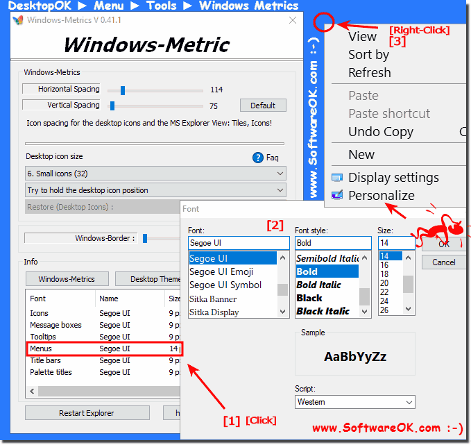 how to change small icon in windows 7