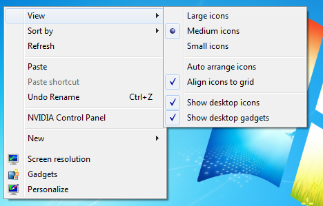 468x299 Changing Windows Desktop Icons Size