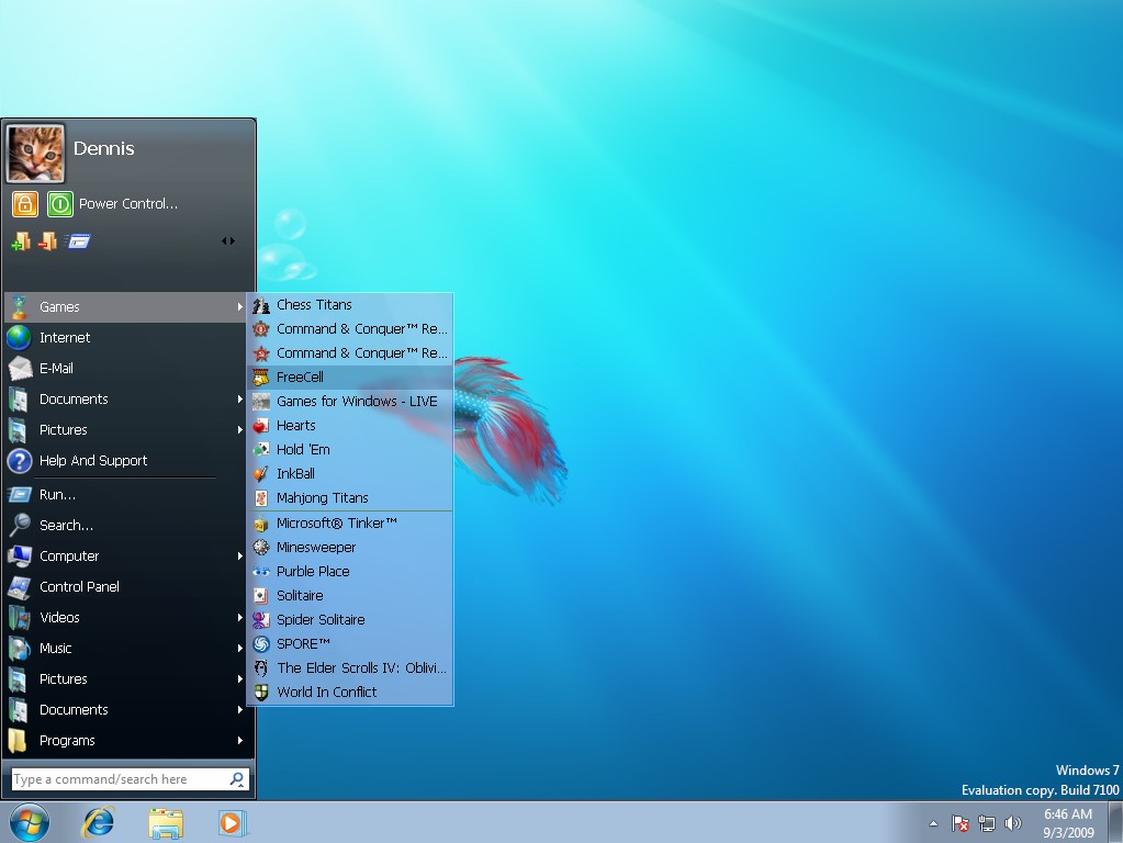 1023x768 Windows Classic Start Menu