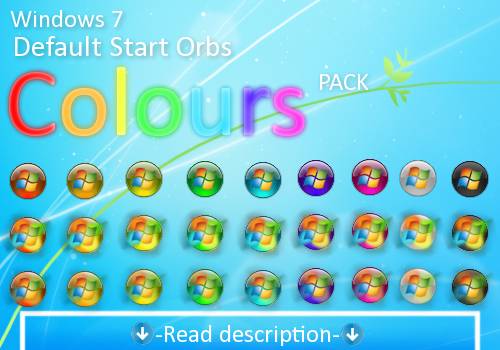 500x350 Colours A Colored Windows Default Start Orb