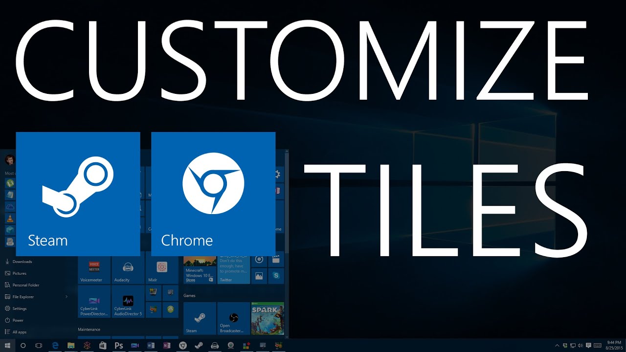 1280x720 Customize Tiles On Windows Start Menu